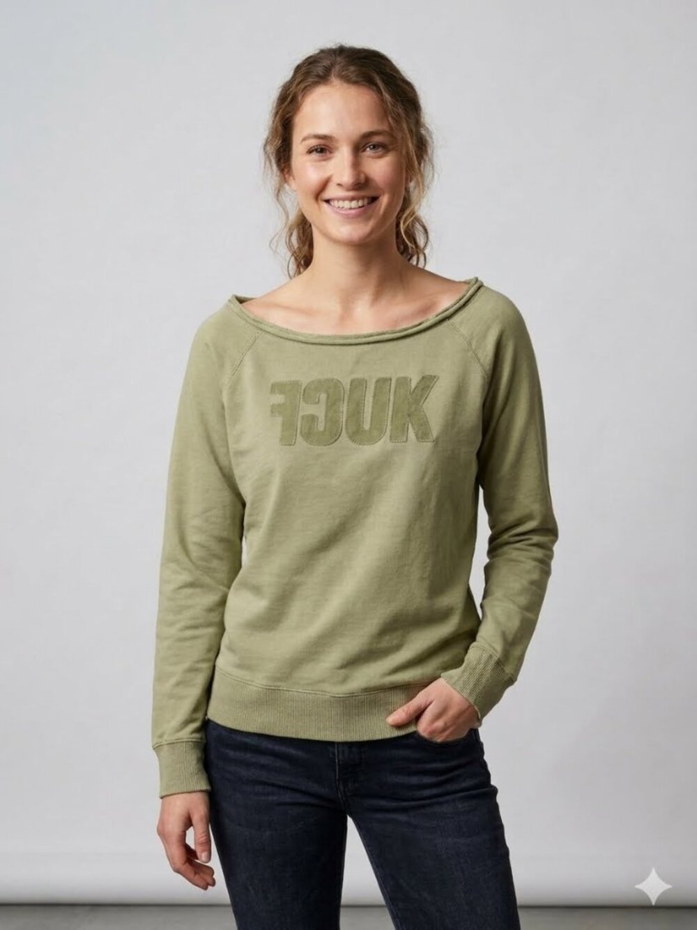 French Connection United Kingdom green sweater